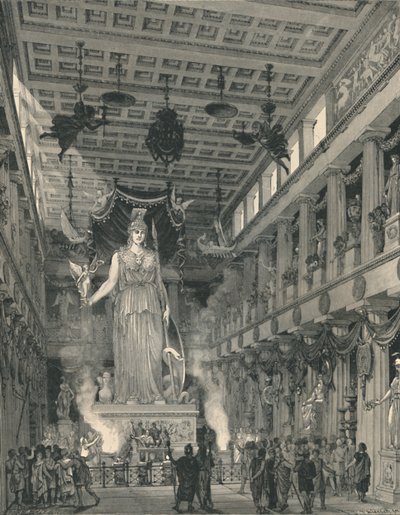 「復元されたアテネ パルテノス神殿」、1886 年 作： E Thiersch