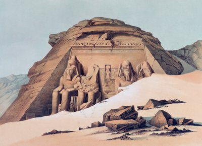 「アブシンベル神殿」、1842-1845 作： E Weidenbach