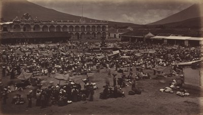 プラザと総督の宮殿 - アンティグア・デ・グアテマラ、1877年。 作： Eadweard Muybridge