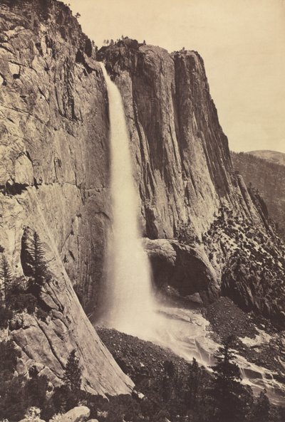 ヨセミテの滝、1868年。 作： Eadweard Muybridge