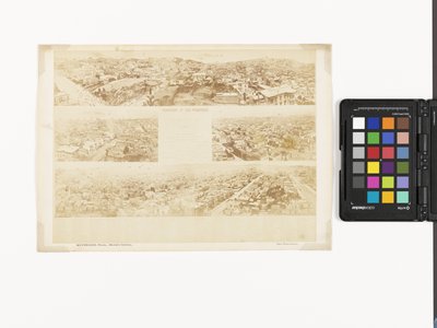 カリフォルニアストリートヒルからのサンフランシスコのパノラマの鍵 作： Eadweard Muybridge