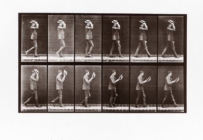 1887年、アニマルロコモーションの男44 作： Eadweard Muybridge