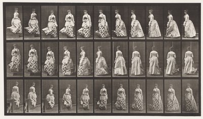 プレート139.下り階段ターン、1885 作： Eadweard Muybridge