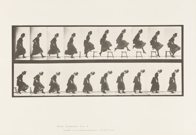 プレート156。ジャンプ。ストレートハイジャンプ、1885年 作： Eadweard Muybridge