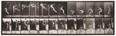 プレート158。ジャンプ;ランニングツイスト走り高跳び（靴） 作： Eadweard Muybridge