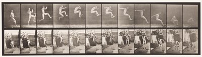 プレート159。ジャンプ;走り幅跳び（靴） 作： Eadweard Muybridge