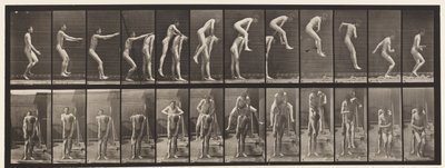 プレート166.ジャンプ;男の背中 作： Eadweard Muybridge