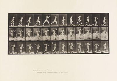 プレート170。1885年の小川を横切る石から石へ 作： Eadweard Muybridge