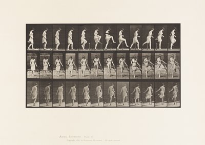 プレート181。柵をまたぐ 作： Eadweard Muybridge