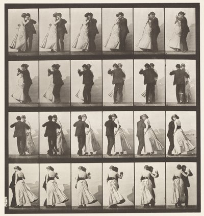 プレート 197ダンシング・ワルツ、2つのモデル 作： Eadweard Muybridge