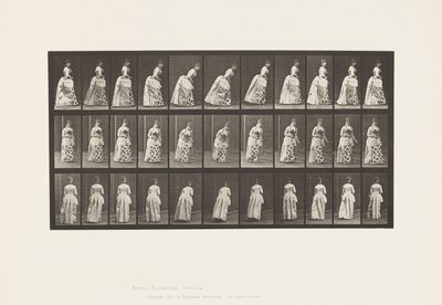 プレート198.Courtseying、1885 作： Eadweard Muybridge