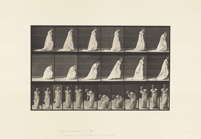 プレート209.1885ハンドハンカチをかがめて持ち上げる 作： Eadweard Muybridge