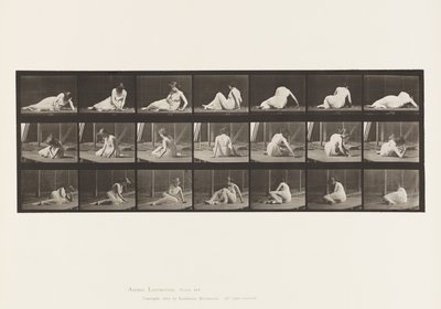 プレート267.地面に立っている間の回転と姿勢の変更、1885 作： Eadweard Muybridge