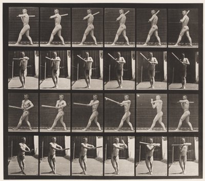 プレート274。野球。バッティング 作： Eadweard Muybridge