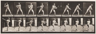プレート279.Base-ball;バッティング、1885 作： Eadweard Muybridge
