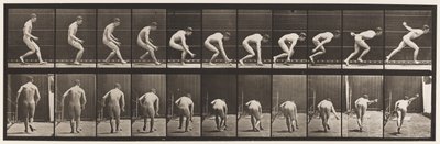 プレート287。野球;走ってボールを拾う 作： Eadweard Muybridge