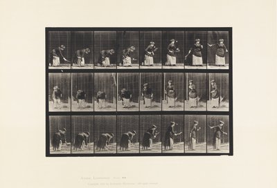 プレート295。ローンテニス、サービング 作： Eadweard Muybridge