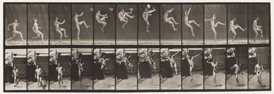 プレート366。ランニング、ヒッチ、キック 作： Eadweard Muybridge