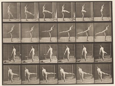 プレート370。最初のバレエアクション 作： Eadweard Muybridge