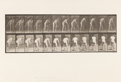 プレート390。農夫、草刈り 作： Eadweard Muybridge