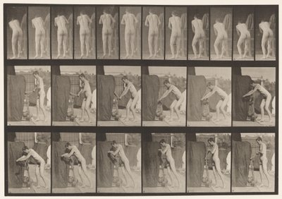 プレート394。クランクハンドルを回す 作： Eadweard Muybridge