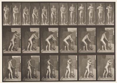 プレート 395クランクのハンドルを回す 作： Eadweard Muybridge