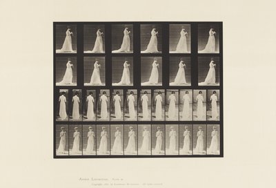 プレート39。ウォーキング、編み物に従事する手、1872〜1885 作： Eadweard Muybridge