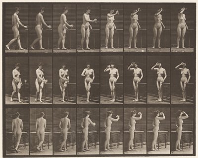 プレート443立ったままゴブレットを飲む 作： Eadweard Muybridge