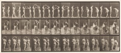 プレート4472人のモデル、10の肩から水差しを取る9 作： Eadweard Muybridge