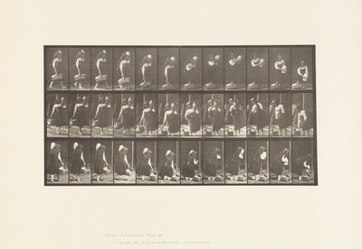 プレート460キャリングジャーと肩とバスケットを手に、1885 作： Eadweard Muybridge