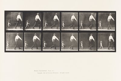 プレート470子供20N、男を追って走る 作： Eadweard Muybridge