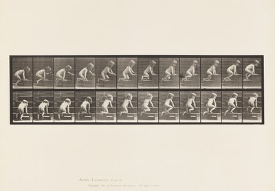 プレート472.Child、Crawling Upstairs、1885（紙にコロタイプ） 作： Eadweard Muybridge