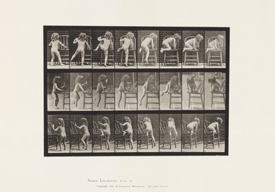 プレート475椅子に乗って立ち上がる子供 作： Eadweard Muybridge