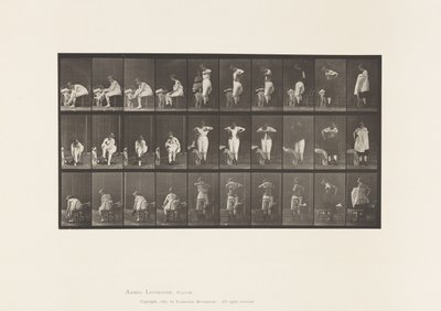プレート 494トイレの様々なフェーズ 作： Eadweard Muybridge