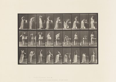 プレート496.トイレのその他の段階、1885 作： Eadweard Muybridge