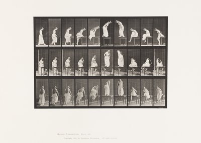Plate 513.テーブルへの乗り降り 作： Eadweard Muybridge