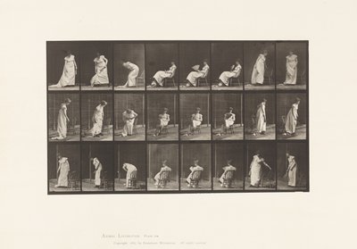 プレート518.座って、起き上がって、1885 作： Eadweard Muybridge