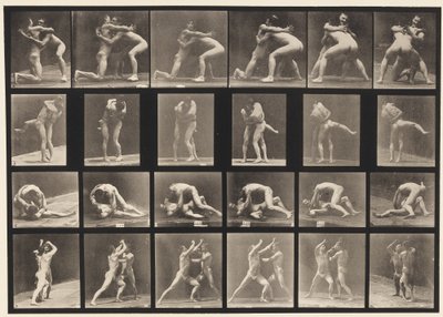 プレート520。A、98および100レスリング。 B、98、100レスリング 作： Eadweard Muybridge