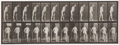 プレート547片麻痺;松葉杖で歩く、1885 作： Eadweard Muybridge