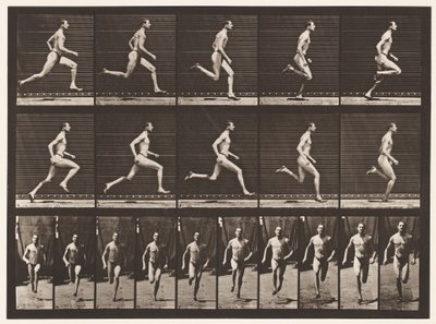 プレート60。ハーフマイル歩行でのランニング（靴） 作： Eadweard Muybridge