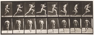 プレート61.フルスピードで走る（不完全なアクション、靴） 作： Eadweard Muybridge
