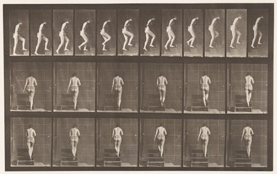 プレート93階段の上り下り 作： Eadweard Muybridge