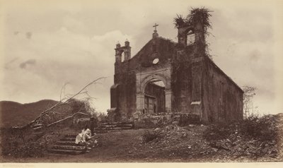 サン・ミゲル教会跡、パナマ、1877年（写真） 作： エドワード・マイブリッジ