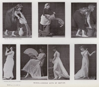 動きのある人間像。動きの雑学（モノクロ写真 作： Eadweard Muybridge