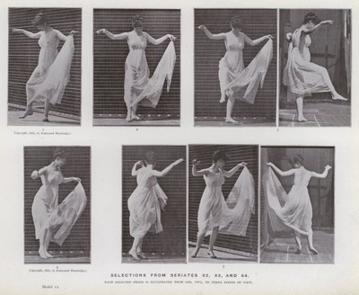 動いている人物：セリエイト62、63、および64からの選択 作： Eadweard Muybridge