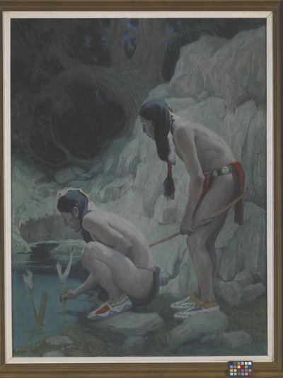 聖なる水（キャンバスに油彩） 作： Eanger Irving Couse