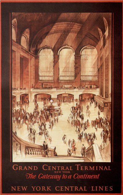 グランド セントラル ターミナル、ニューヨーク、1927 年 作： Earl Horter