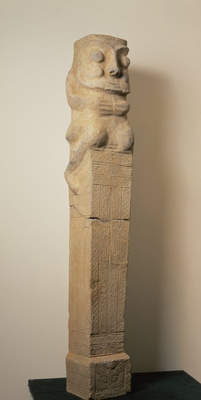 初期の中国の陶器の墓のまぐさ、墓の工芸品、東漢時代、25-220（セラミック） 作： Eastern Han Dynasty Chinese School