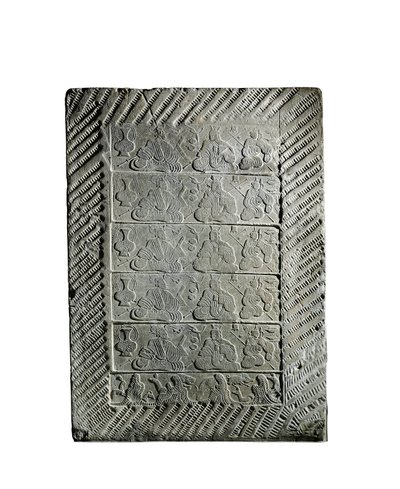 小さな成形陶器タイル（セラミック） 作： Eastern Han Dynasty Chinese School