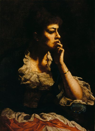イーストマン・ジョンソン夫人の肖像、カリフォルニア州。 1888年。 作： Eastman Johnson